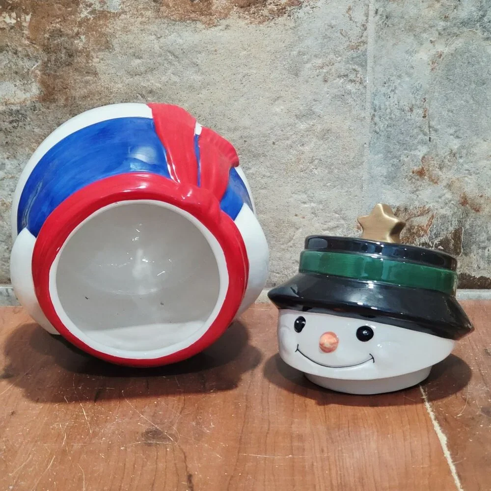 Allure Ceramic Snowman Cookie Jar 1998
